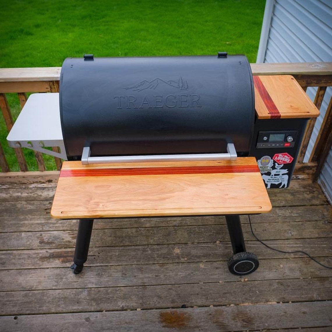 Custom prep tables / cutting boards for Traeger grill shelves Etsy