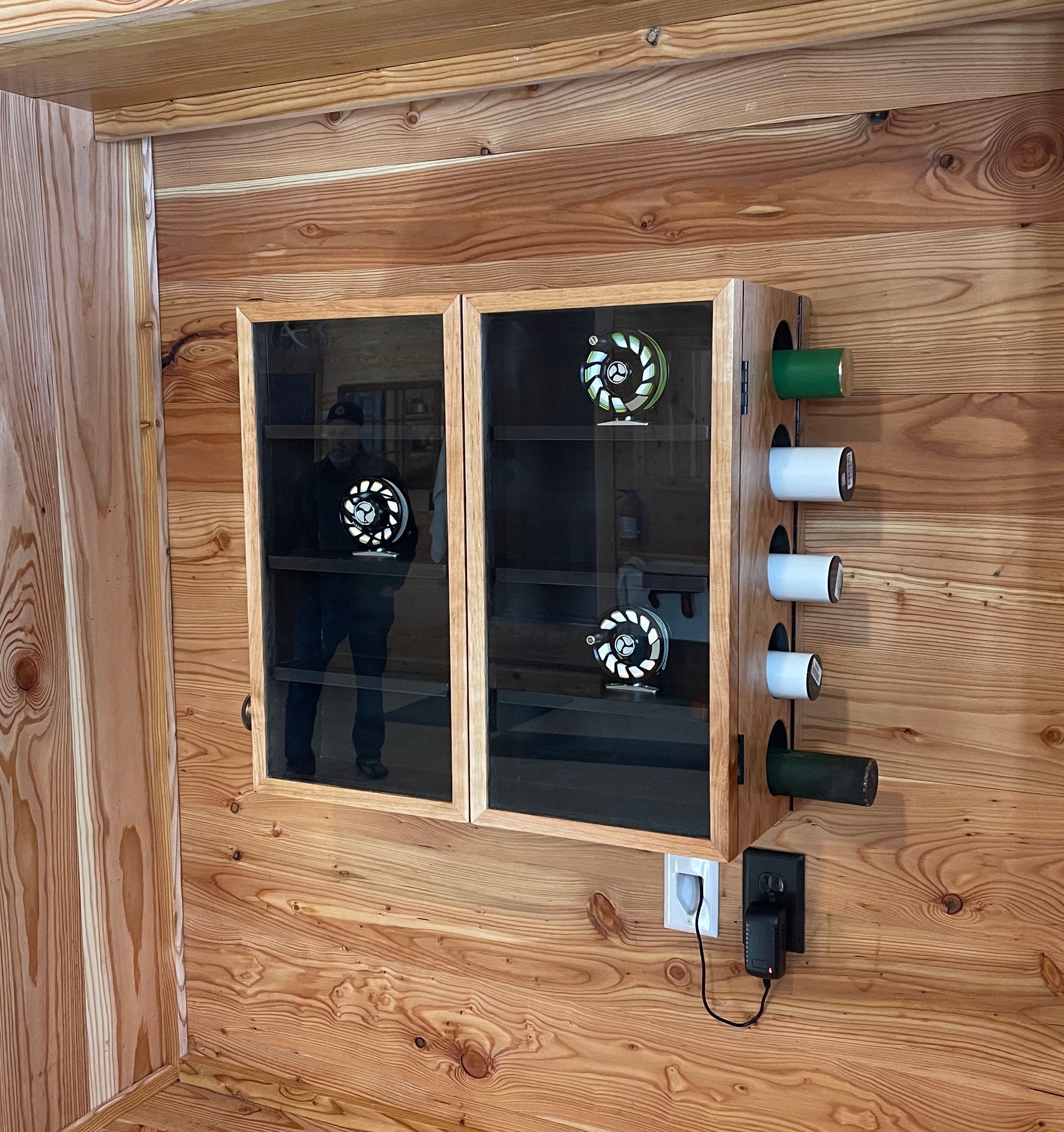 Fly Fishing Rod and Reel Display With LED Illumination Etsy