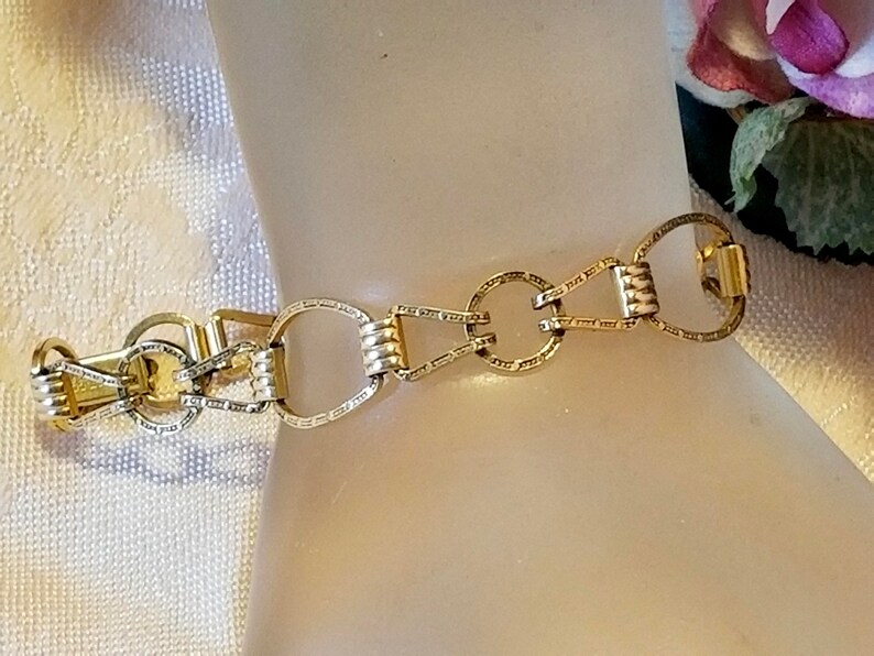 Provident Stock Co PR ST CO 12k Gold Filled Link Bracelet Vintage Art Deco 1930/'s Excellent Condition