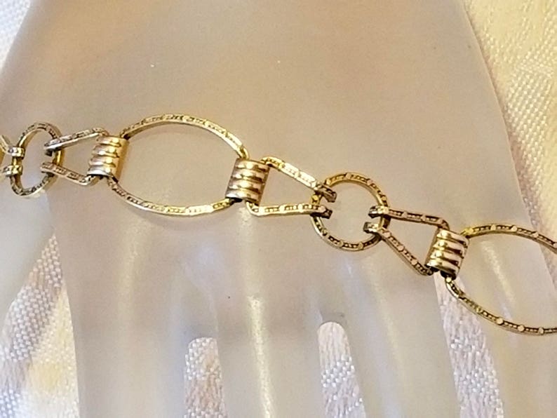Provident Stock Co PR ST CO 12k Gold Filled Link Bracelet Vintage Art Deco 1930/'s Excellent Condition