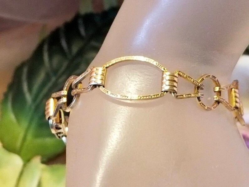 Provident Stock Co PR ST CO 12k Gold Filled Link Bracelet Vintage Art Deco 1930/'s Excellent Condition