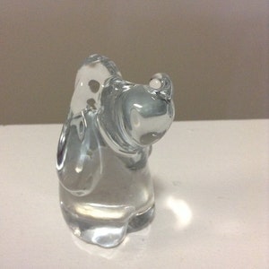 Vintage Lead Crystal Hound Dog Figurine/ Paper Weight