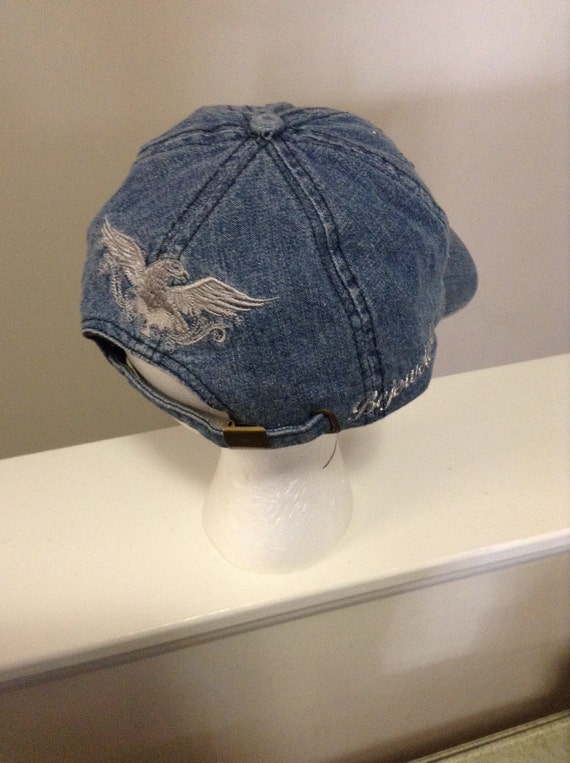 Ladies Denim Embroidered  Eagle and Bejeweled Wit… - image 2