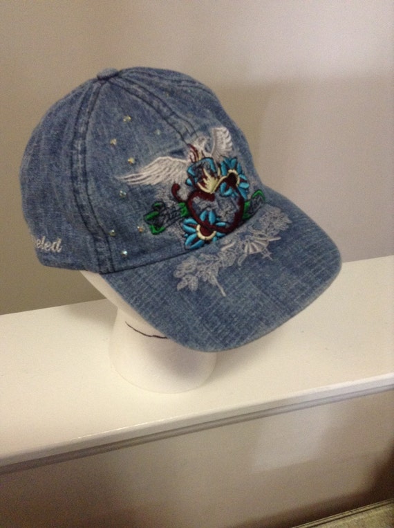 Ladies Denim Embroidered  Eagle and Bejeweled Wit… - image 1