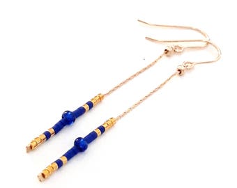 long gold earrings drop dangle earrings simple drop earrings Long Dangle Earrings Geometric Earrings Modern Earrings Boho Chic Earrings