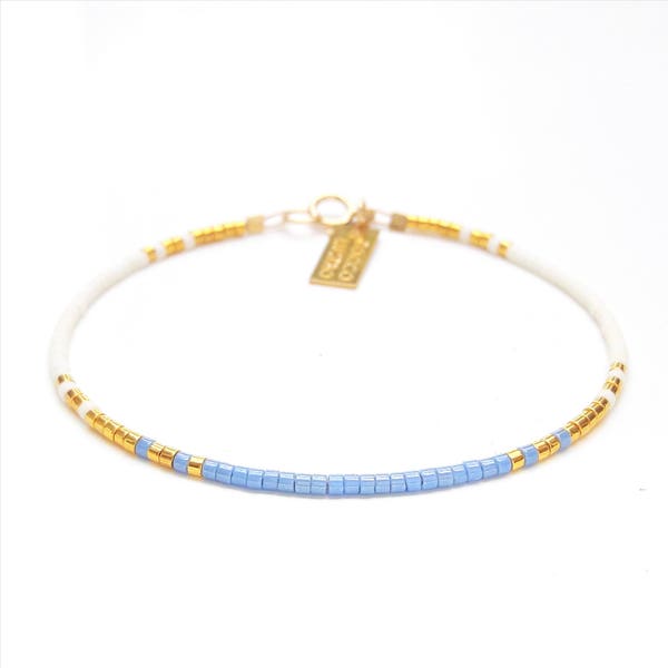 Delicate Thin Bracelet Something Blue Bracelet Blue Gold Wedding Bridesmaid Bracelets