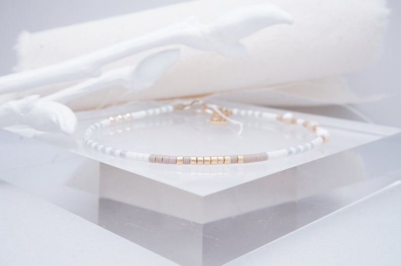 Bridesmaid gift Elegant bracelet Mother of Pearl Bracelet Tiny bracelet Gift for bridesmaids image 7