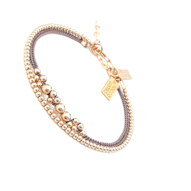 Beaded Bracelet Gold Bead Bracelet Beaded Gold Bracelet Silk Etsy UK