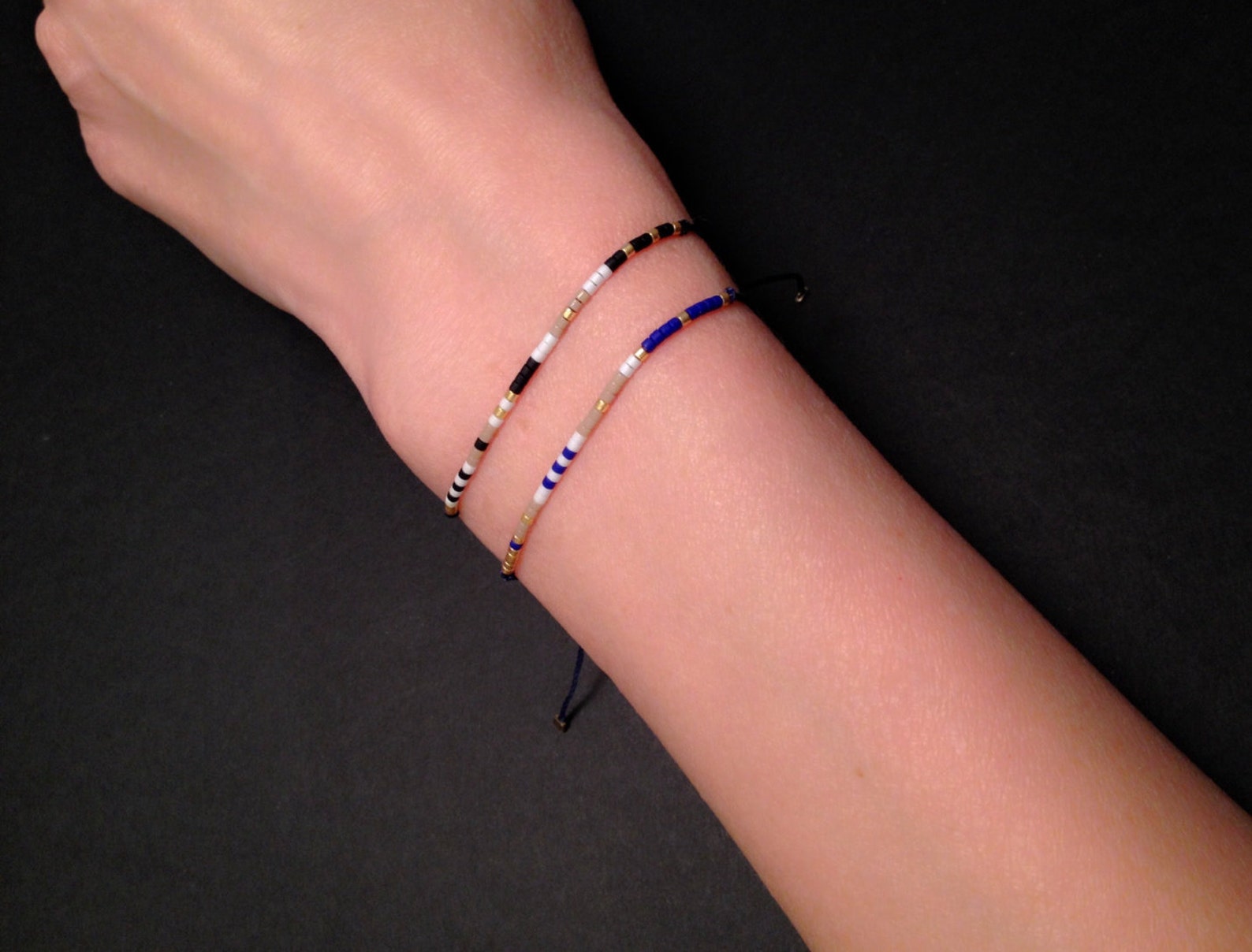 Delicate Layering Bracelet, Friendship Bead Bracelet, String Bracelet