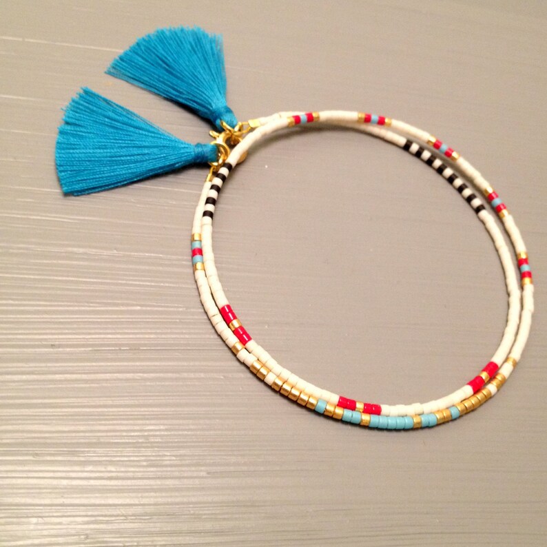 Tassel Bracelet Beaded Tassel Bracelet Beaded Bracelet Tassel Etsy