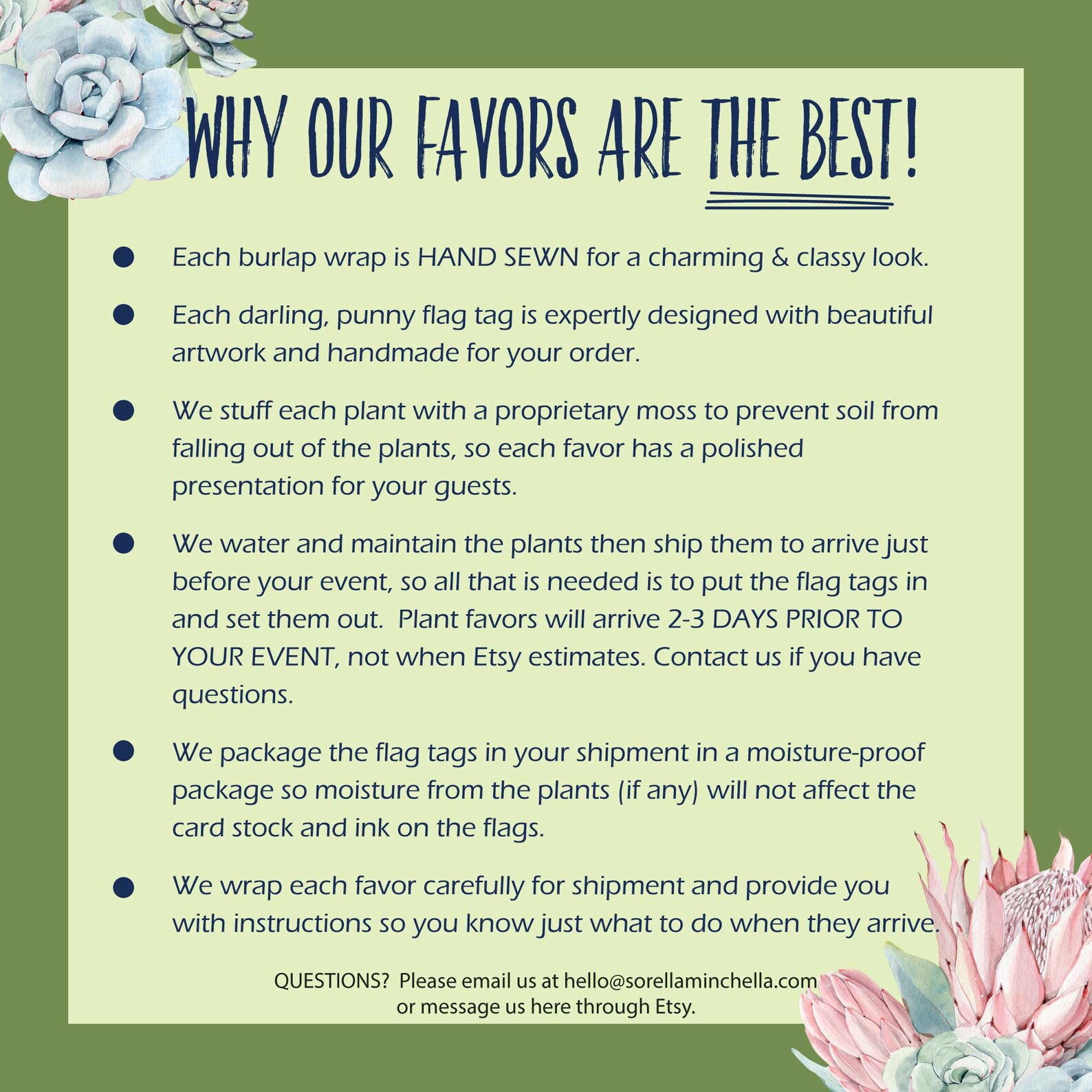 Baby Shower Favors Succulent Favors With Plant Puns & Baby Etsy