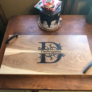 Engraved Cherry Charcuterie Board with Handles