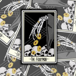 Ferryman Tarot card sticker; underworld tarot sticker; Charon sticker; greek mythology sticker