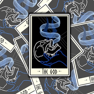 Hades tarot card sticker; underworld tarot sticker; greek mythology sticker