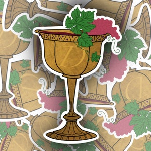 Dionysus/God of wine goblet vinyl sticker