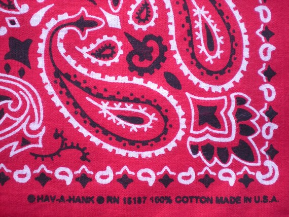 Vintage 80s 90s Hav-a-Hank RN15187 100% Cotton Ne… - image 9