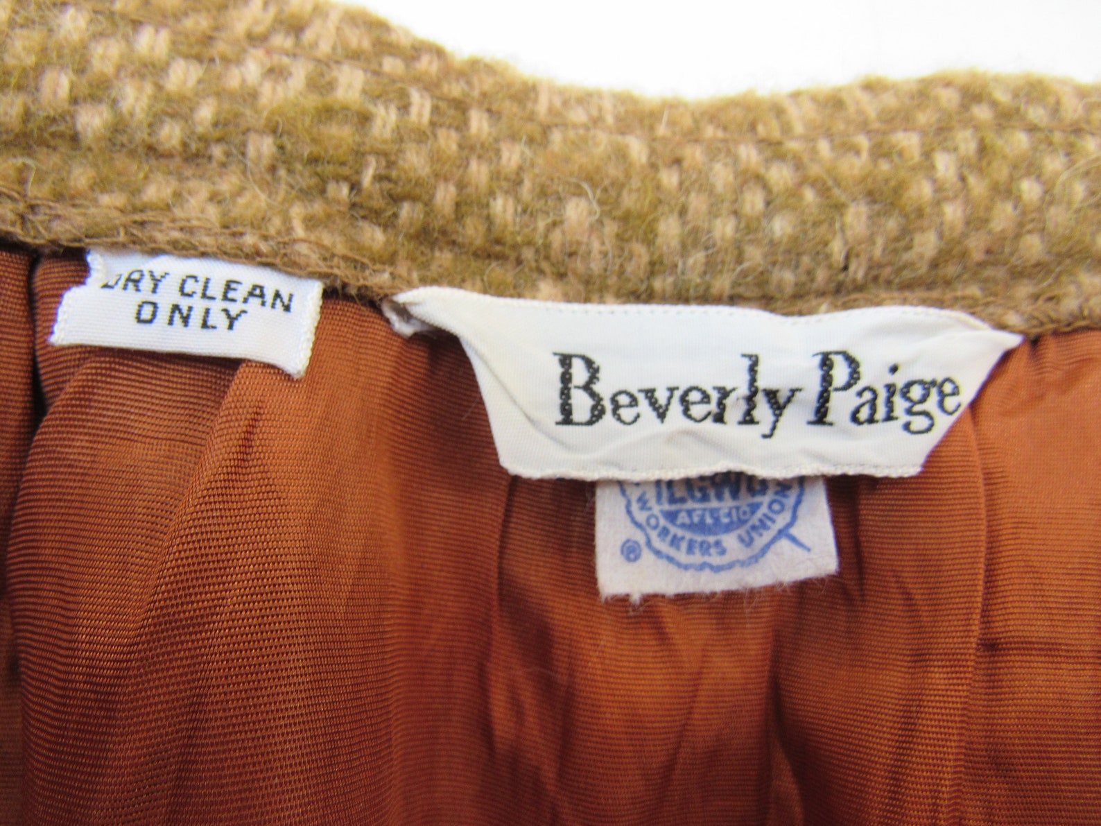 Vintage 60s Beverly Paige Textured Weave Wool Buttoned Etsy