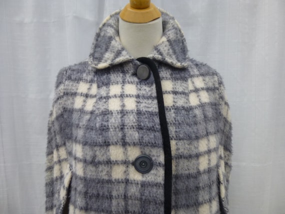 Vintage 60s Penguin Tartan Plaid Wool Buttoned Po… - image 3