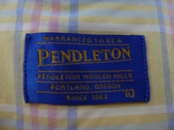 Vintage 80s 90s Pendleton Woolen Mills Plaid 100%… - image 10
