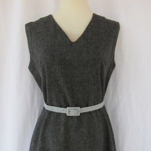 Vintage 60s Beatnik Fitted Wool Vest Dress Grey Ombre Woven - Etsy