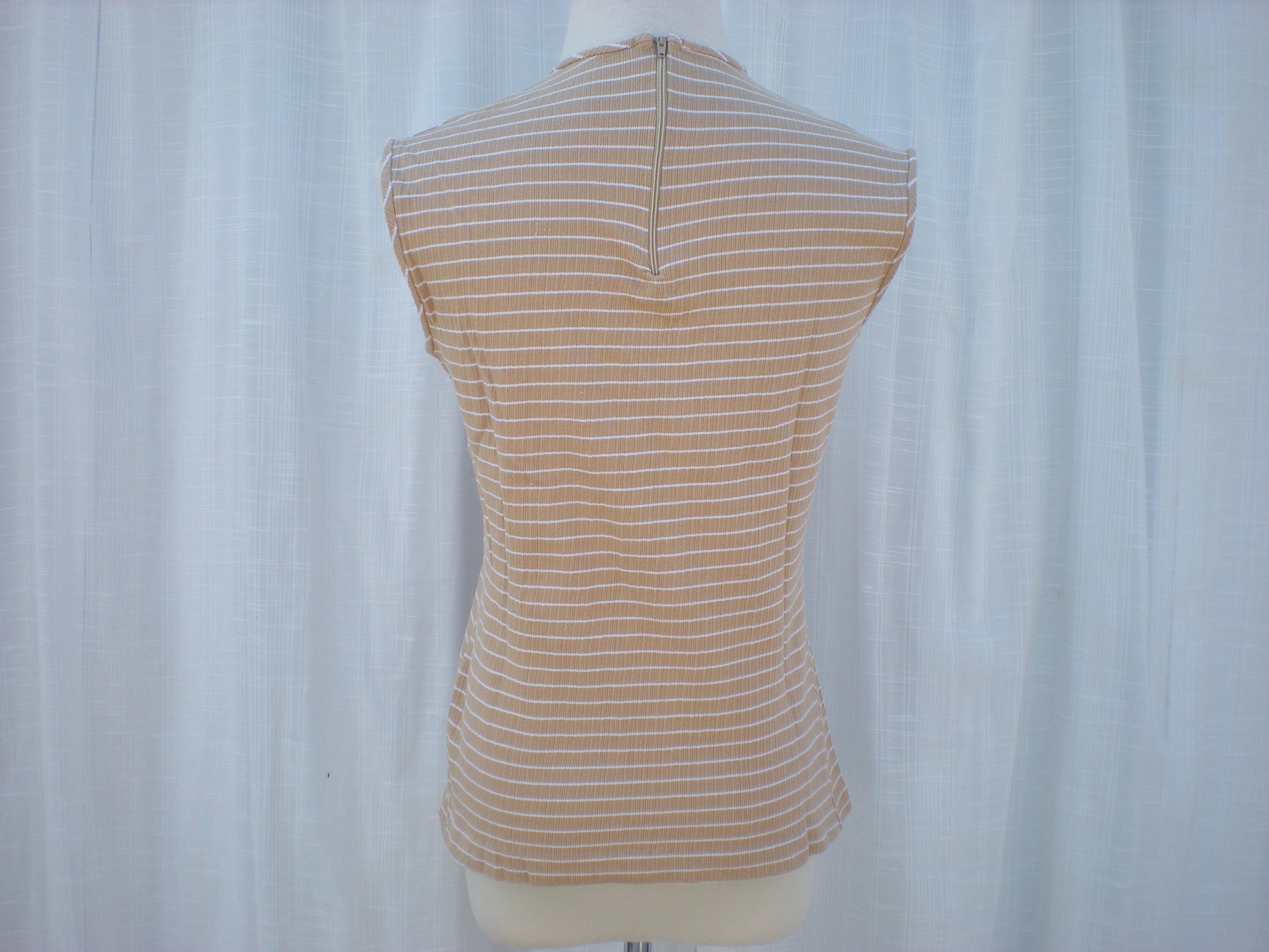 Vintage 60s Catalina Fitted Striped Cotton Zip-up Tank Top S M - Etsy