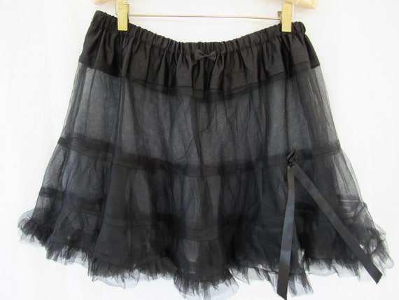 Vintage 60s Ruffle Sheer Layered Short Crinoline … - image 2