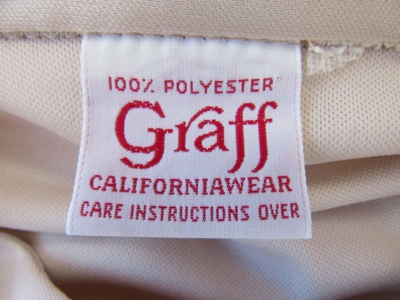 Vintage 70s Graff Californiawear Pleated Cap Slee… - image 10