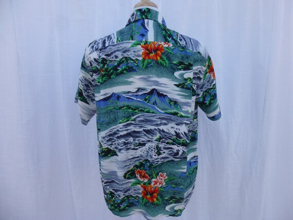 Vintage 50s Penney's 100% Rayon Hawaiian Ocean Pr… - image 7