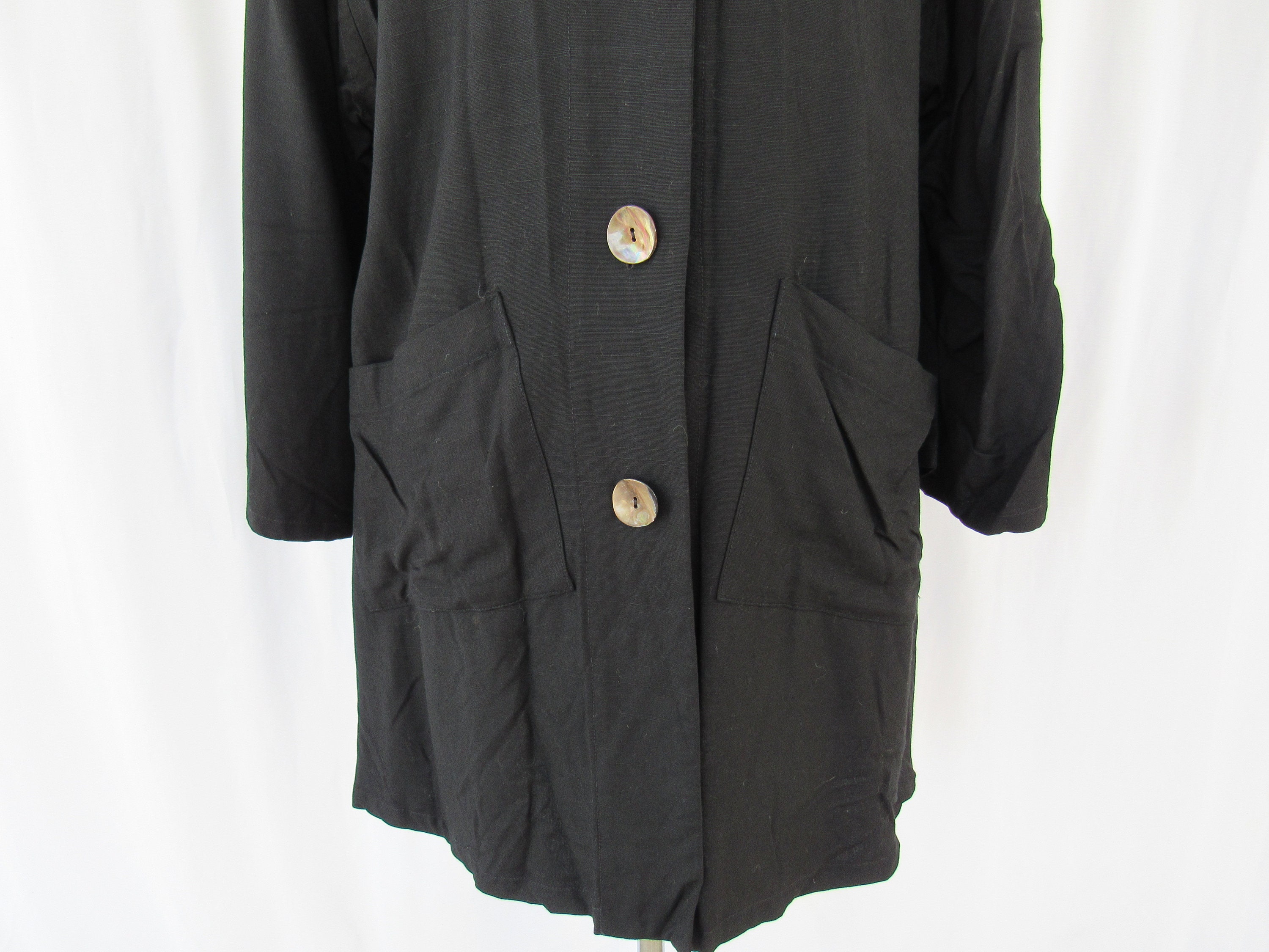 Vintage Y2K Opus 204 Design Seattle Textured Linen Woven Buttoned 