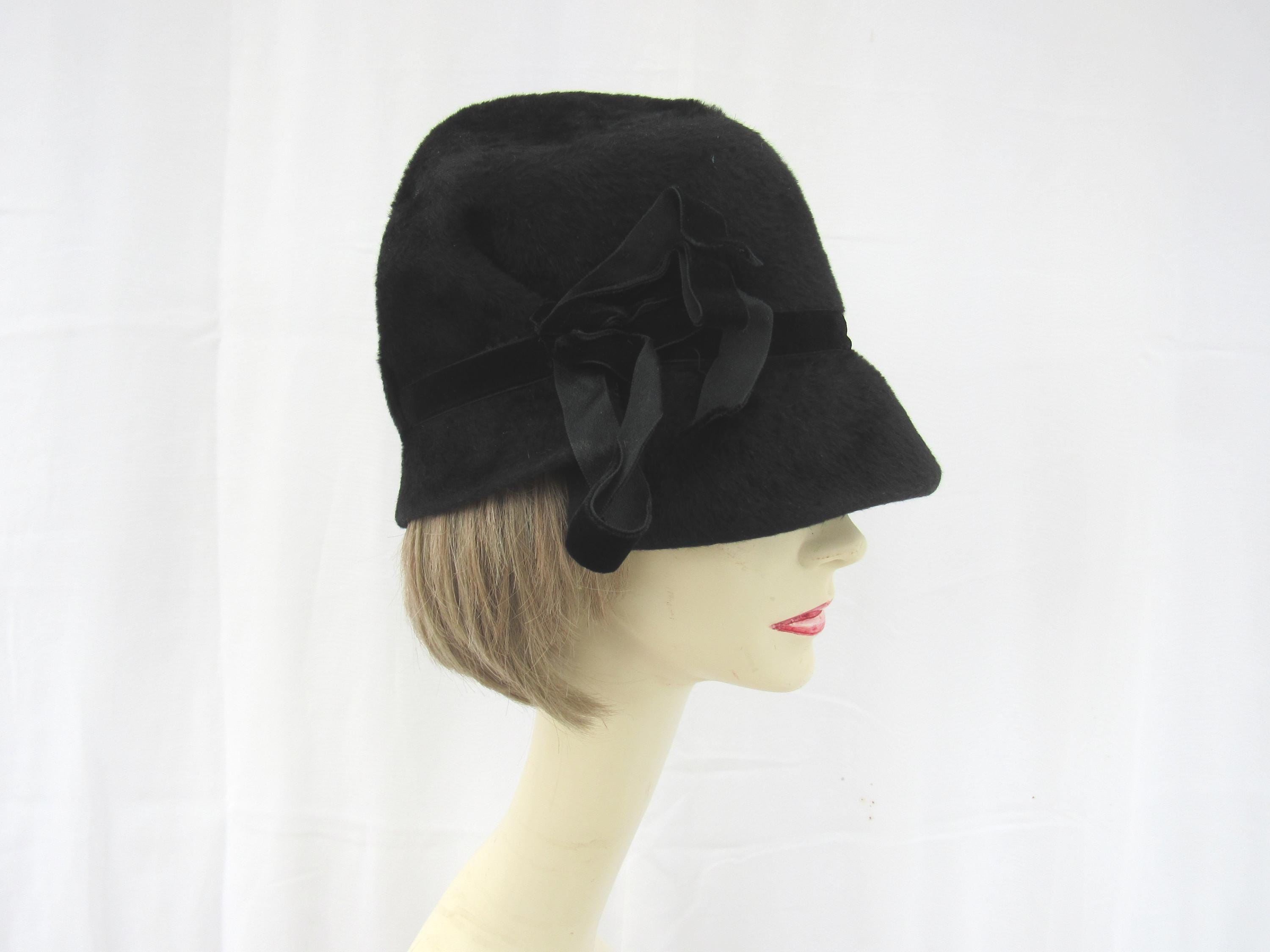 Black Velvet 1930s Hat - Etsy
