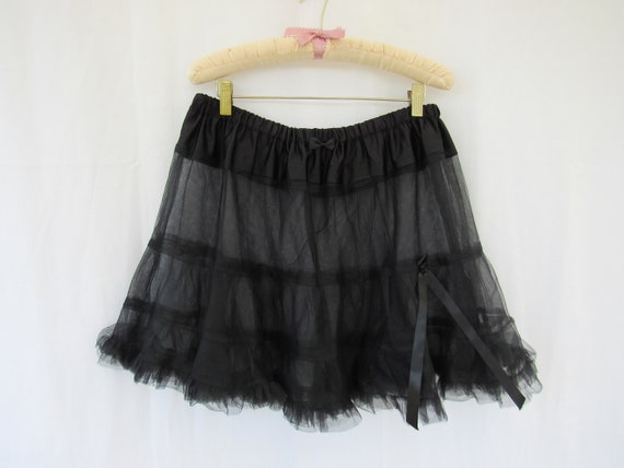 Vintage 60s Ruffle Sheer Layered Short Crinoline … - image 1