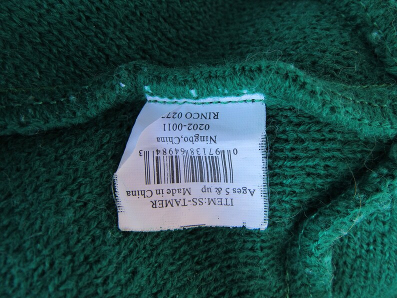 Glam Garb read description Vintage 80s 90s Erin Go Bragh Clover Logo Irish Sports Knitted Cap Pom-Pom Tamer Brim Hat Ireland Forever