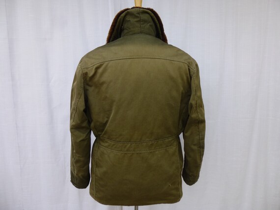 Vintage 50s US Military Utility Zipped Parka Jack… - image 6