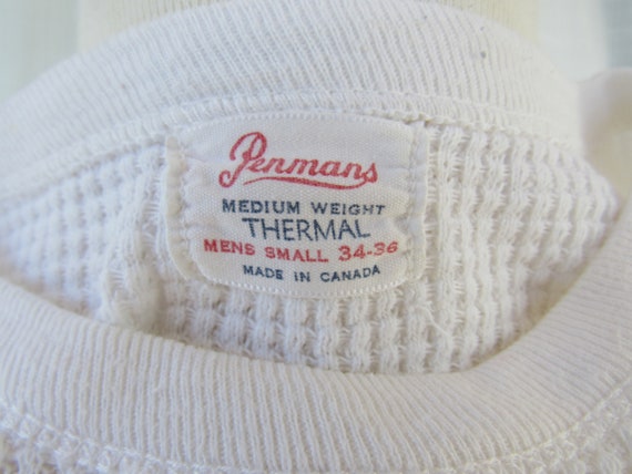 Vintage 50s 60s Penmans Thermal Cotton Undershirt… - image 9