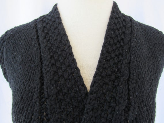 Vintage 60s 70s Loosely Knitted Textured Wool Ope… - image 7