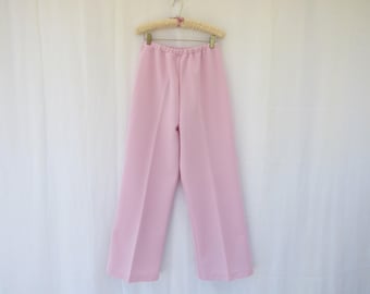 Pantalones de punto vintage Lady Caper de los años 70: pantalones de pernera ancha y cintura alta. Mod./leer descripción.