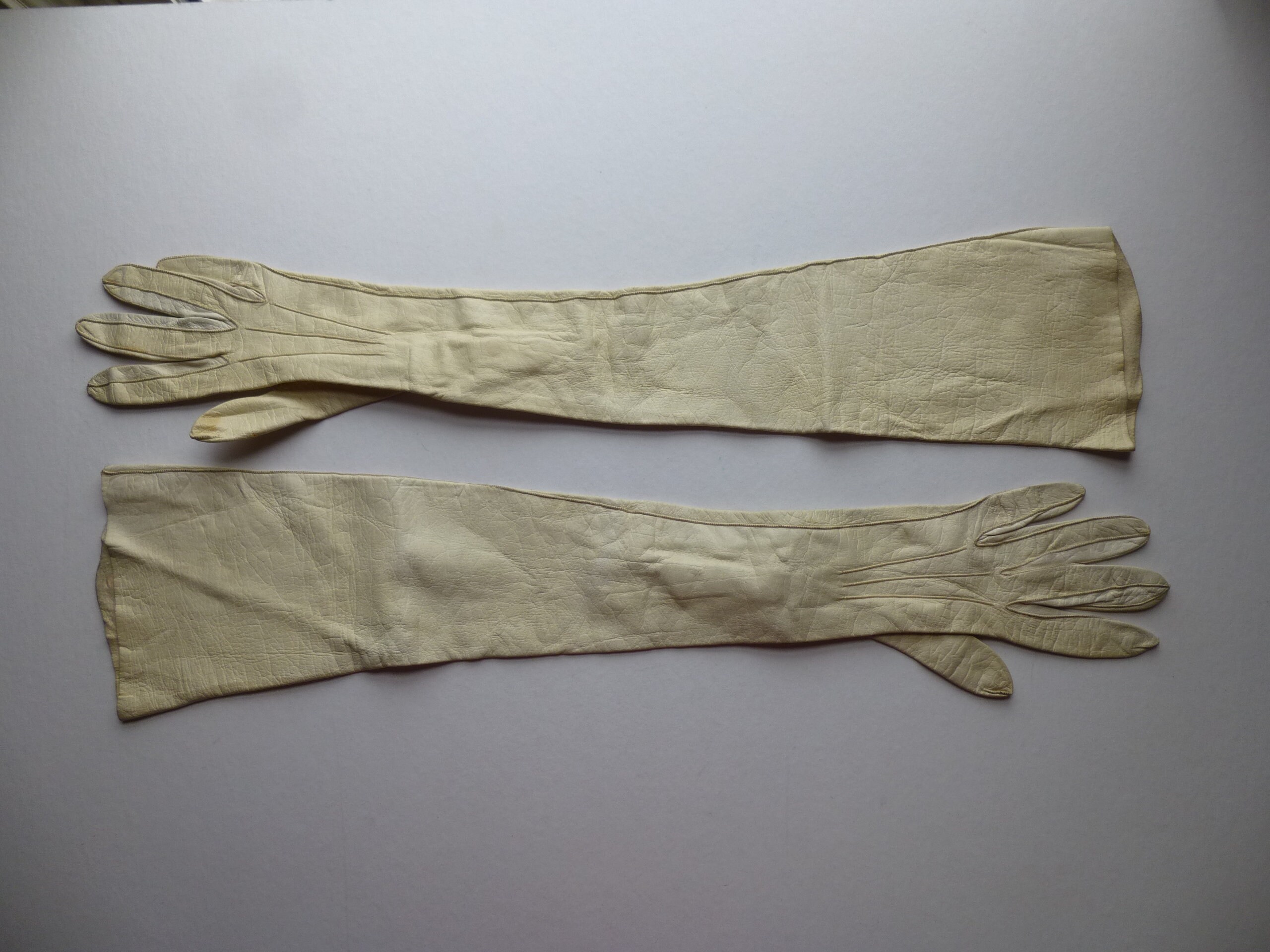 long cream gloves