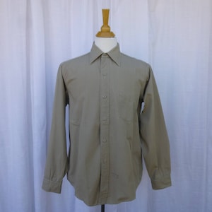 Vintage 60s Flying Cross Military Cotton Shirt M Beige Taupe - Etsy