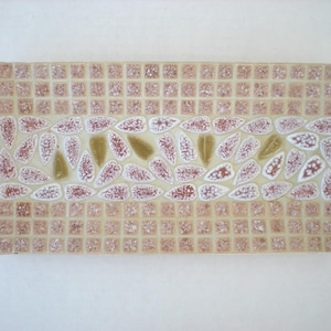 Vintage 60s Japanese Ceramic Leaf Dish: MCM Retro Art Mosaic Tray Retro | read description