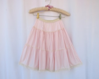 Vintage 70s 80s Her Majesty Nylon Girls Slip Skirt: Lacy Fairycore Costume | read description