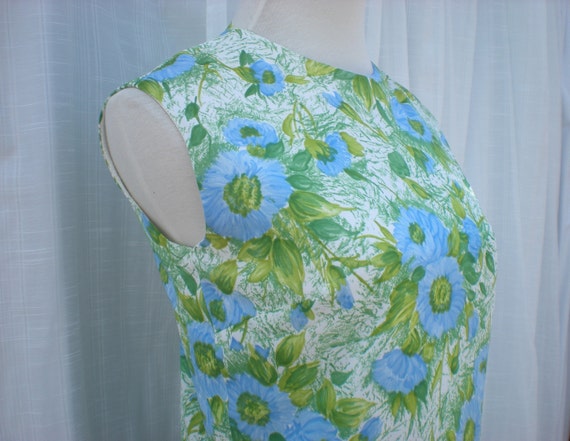 Vintage 60s Floral Blouse Tank Top Pleated Skirt … - image 4