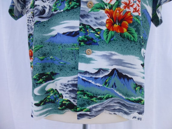 Vintage 50s Penney's 100% Rayon Hawaiian Ocean Pr… - image 4