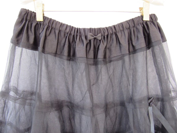 Vintage 60s Ruffle Sheer Layered Short Crinoline … - image 3