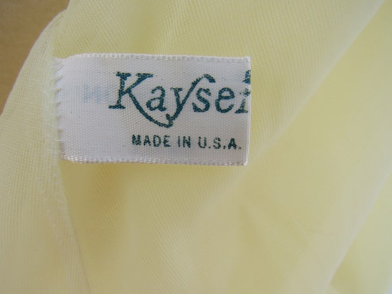 Vintage 50s 60s Kayser Lacy Gathered Double Layer… - image 10
