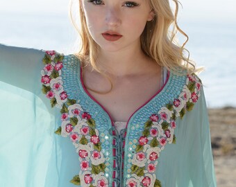 Beach Kaftan, Caftan Dress, Embroidered Kaftan, Plus Size Clothing, Beach Cover Up, Summer Kaftan, Long Kaftan, Max Kaftan, Bohemian Kaftan