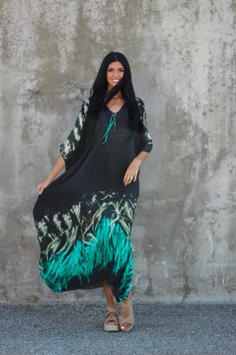 plus size black kaftan