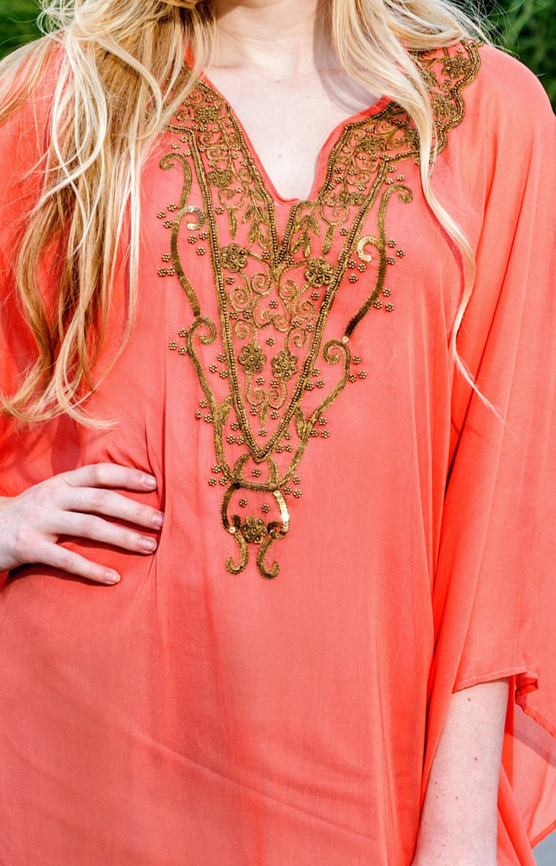 Beach Wedding Kaftan Silk Wedding Kaftan Wedding Guest Etsy