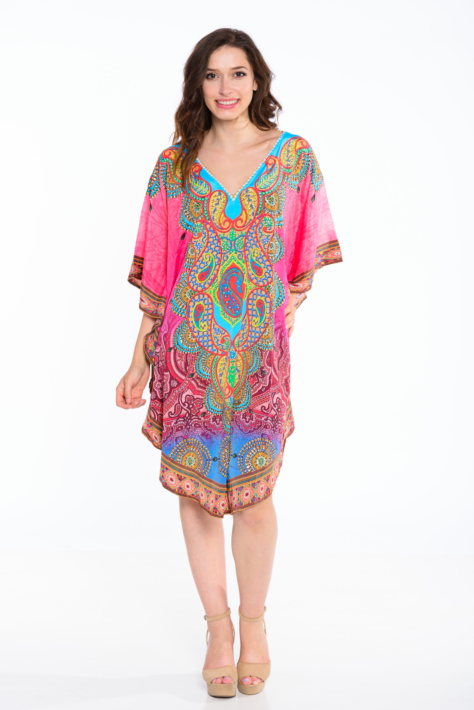 silk caftan plus size