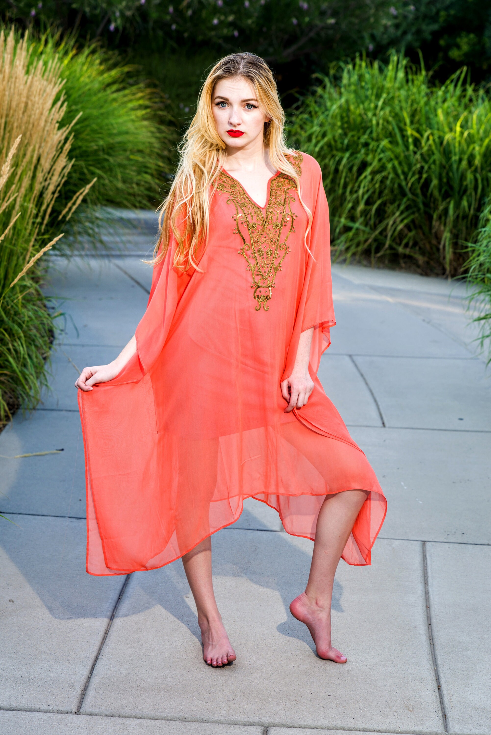 Beach Wedding Kaftan Silk Wedding Kaftan Wedding Guest Etsy