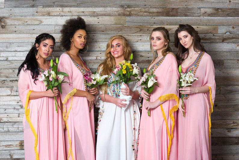 Caftan Kaftan Boho Bridesmaid Gift Beach Wedding Dress Etsy